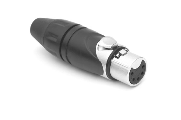 Amphenol Industrial Cable Mount XLR Connector, Female, IP40, 133 V, 5 Way, Silver Plating