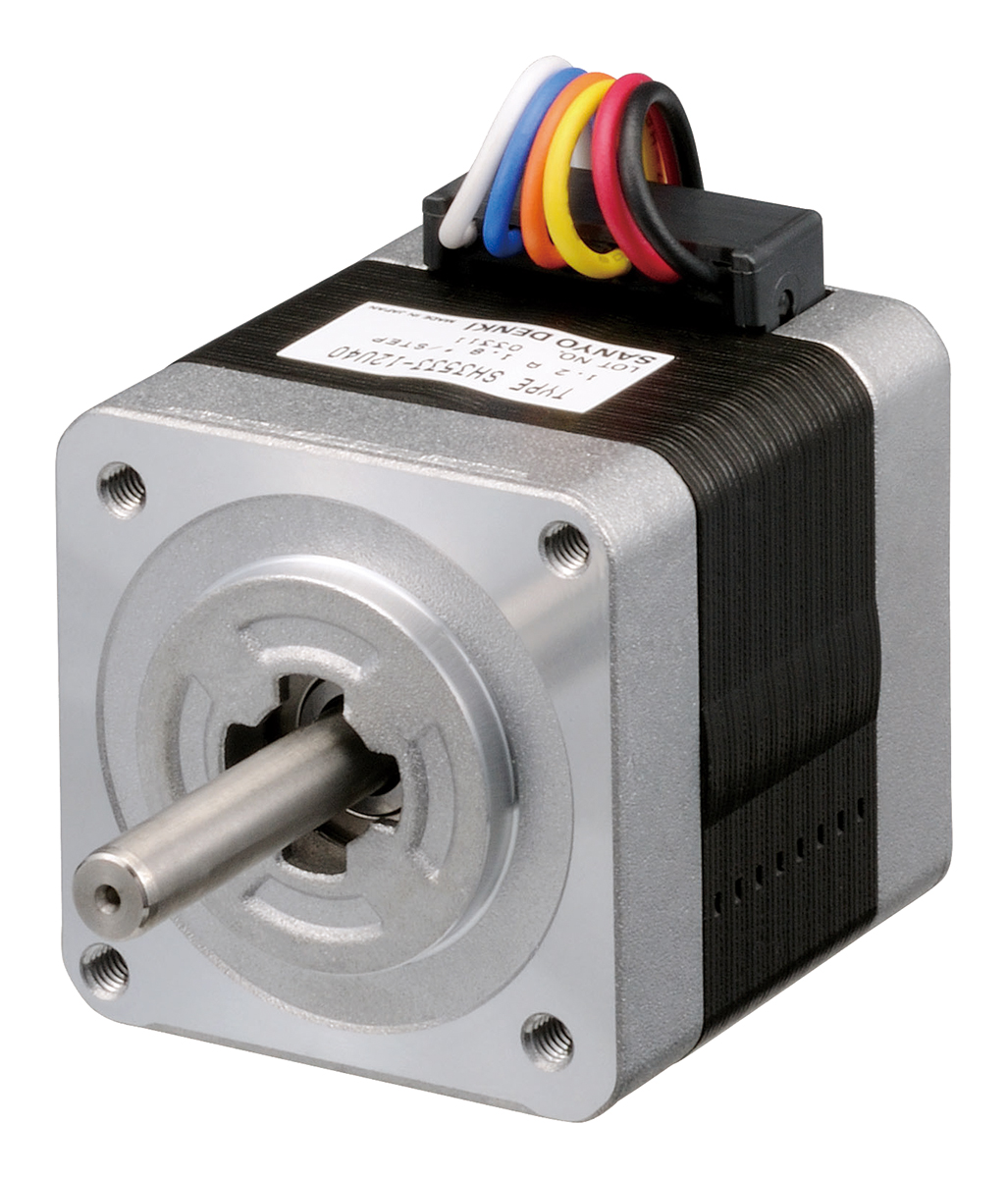 Sanyo Denki SH3533 Series Hybrid, Single Shaft Stepper Motor, 0.15Nm Torque, 24 V, 1.8°, 35 x 35mm Frame, 5mm Shaft