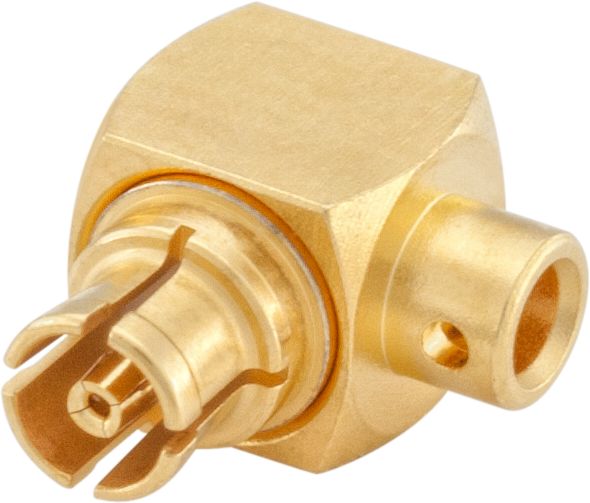 Rosenberger Mini-SMP Series, Jack Cable Mount, 50Ω, Solder Termination, Right Angle Body