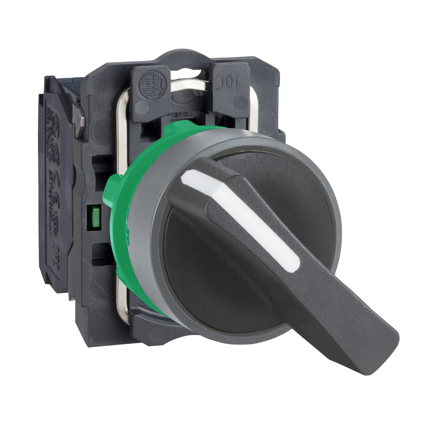 Schneider Electric Handle Selector Switch - (1NO) 22mm Cutout Diameter 2 Positions