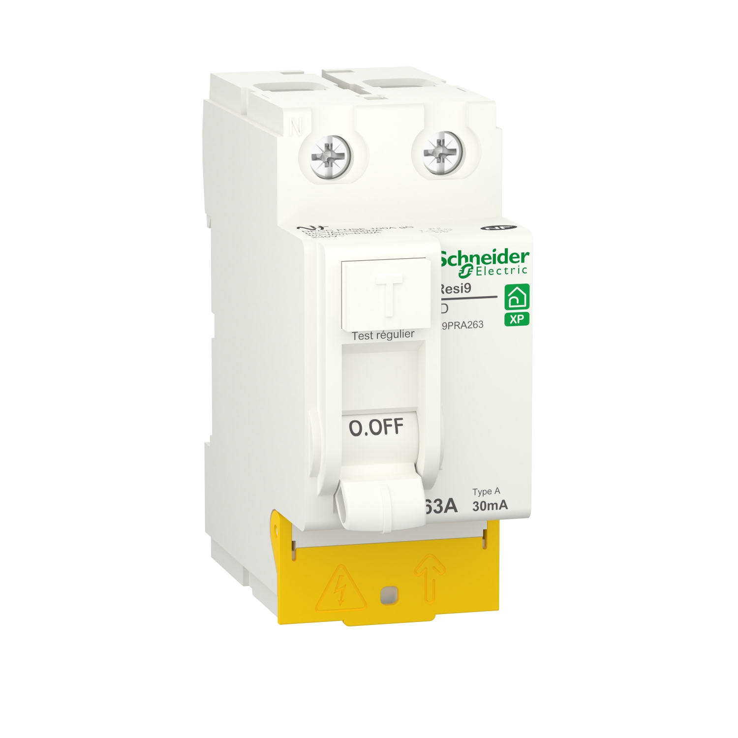 Schneider Electric R9PR RCCB, 63A, 2 Pole, 30mA, Type A, 230V