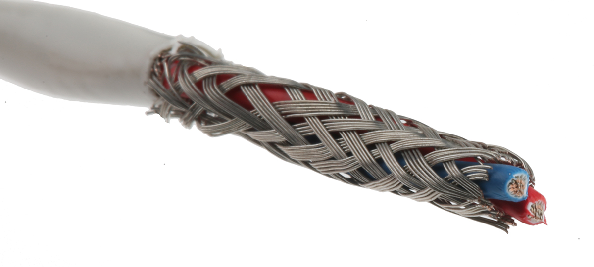 TE Connectivity SPEC44 Series Data Cable, 1 Pairs, 2 Cores, 0.6 mm², Screened, 20 AWG, 100m, Screened Shield, Type 44