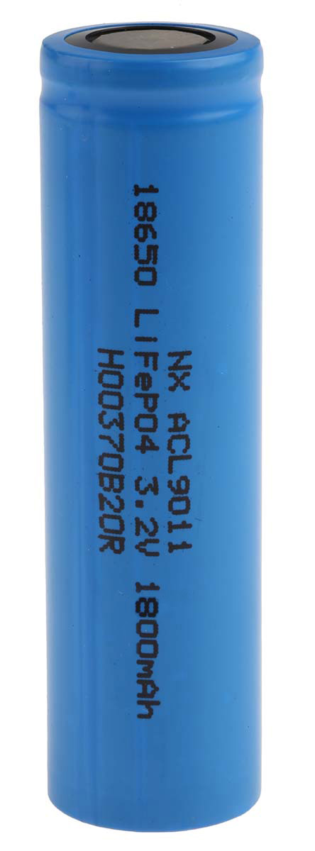 ENIX Energies, 18650 LiFePO4, 3.2V, 18650, Lithium Phosphate Rechargeable Battery, 1.8Ah