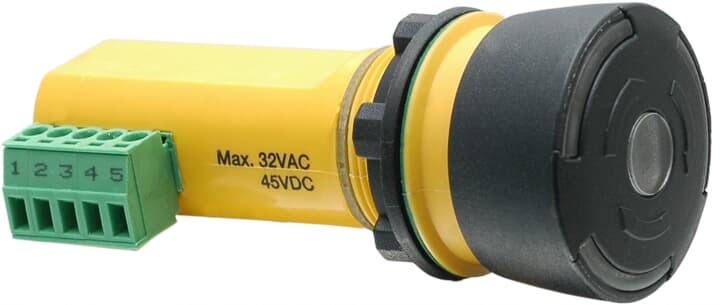 ABB Black Twist Release Push Button, 22.5mm Cutout