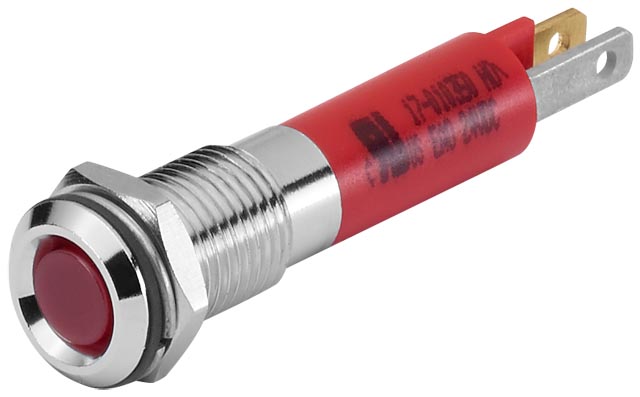 EAO, 17 Series, Panel Mount LED Indicator, 5mm Cutout, IP67, Round, 24V