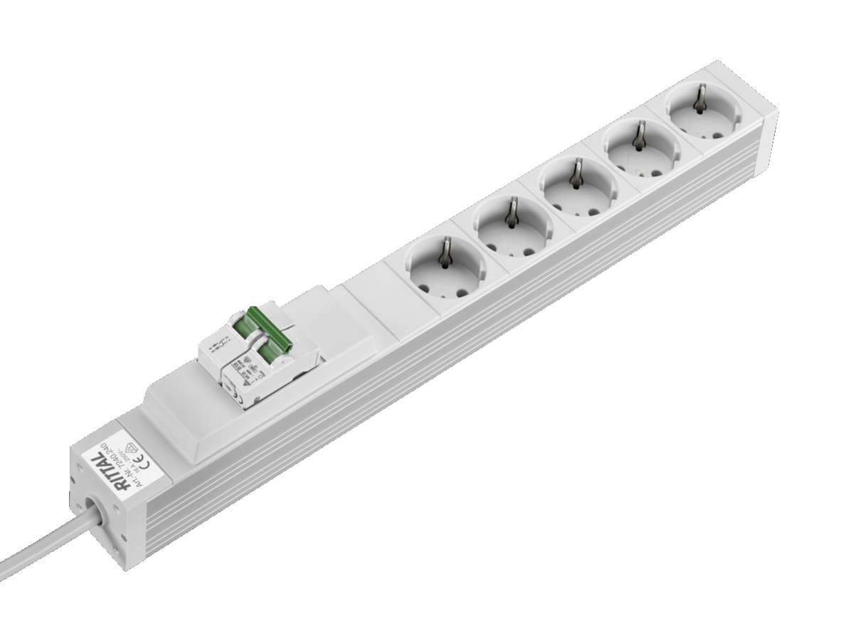 Rittal Type F - German Schuko Power Distribution Unit, 2m Cable, 16A, 250 V