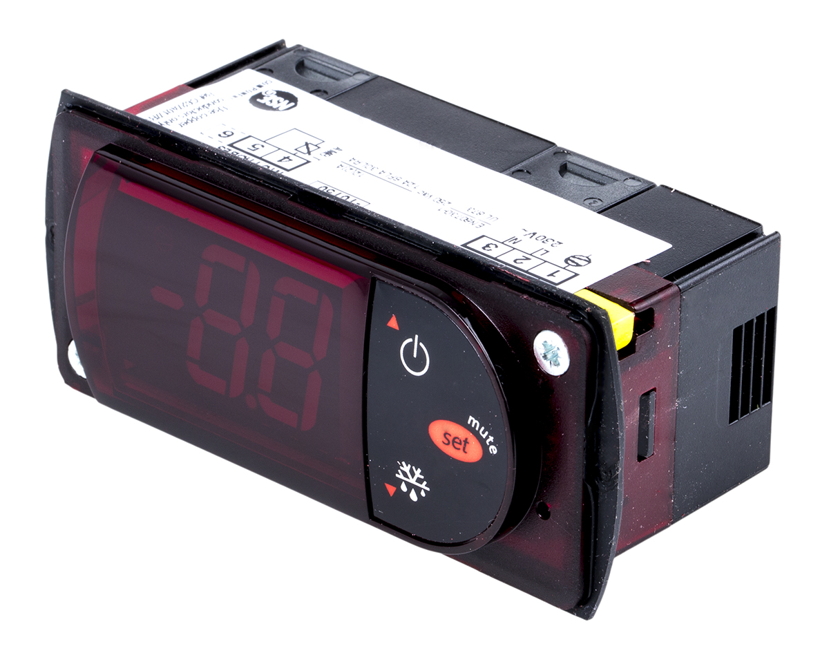 Carel PZD On/Off Temperature Controller, 81 x 36mm, 115 V ac, 230 V ac Supply Voltage