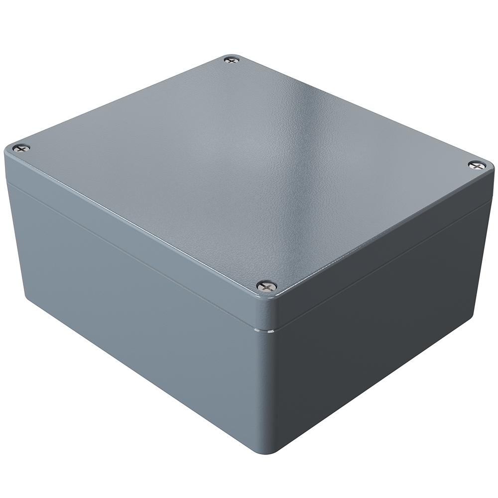 Rose Aluminium Standard Series Grey Die Cast Aluminium Enclosure, IP66, IK09, Grey Lid, 232 x 202 x 111mm