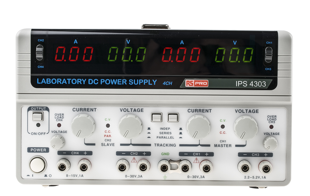 RS PRO Digital Bench Power Supply, 2 x 0 → 30V, 2 x 0 → 3A, 4-Output, 200W - RS Calibrated