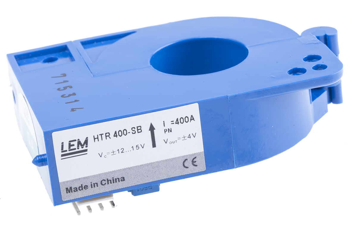 LEM HTR Series Current Transformer, 400A Input, 800:1, 21mm Bore, 12 → 15 V