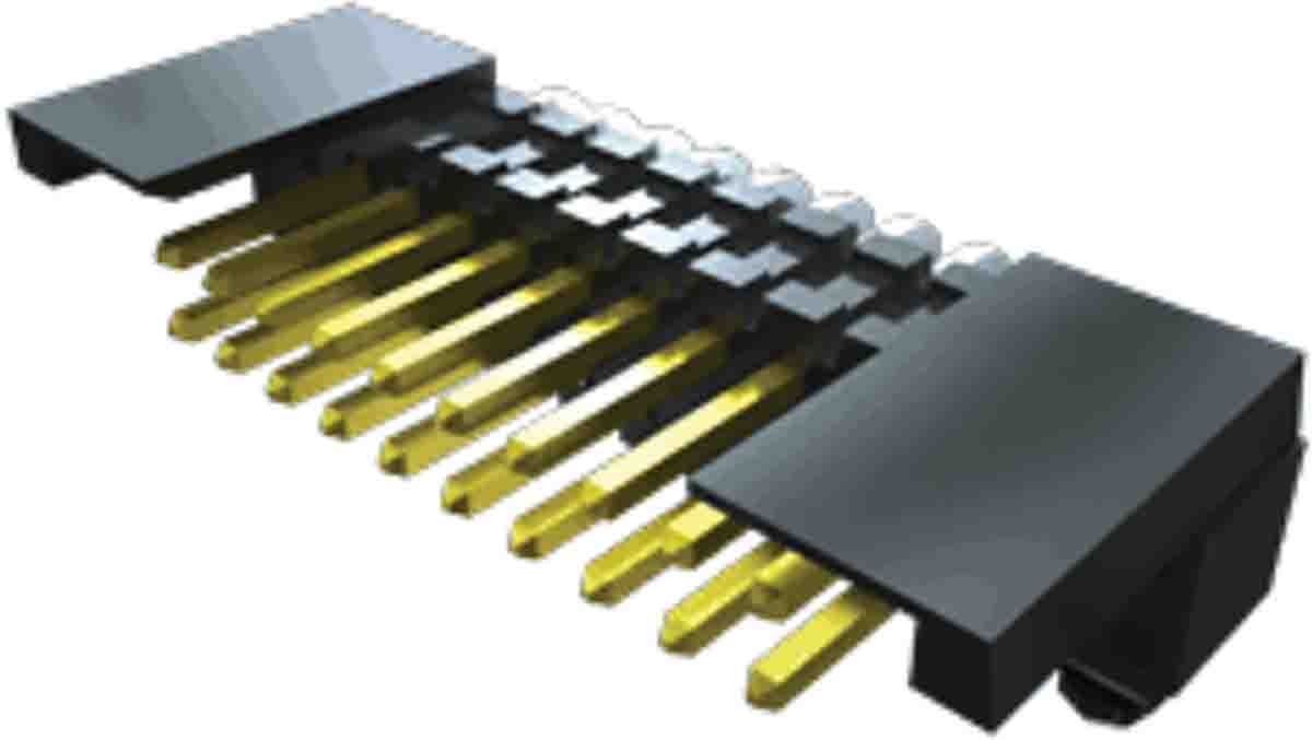Samtec FSH Series Horizontal Surface PCB Header, 20 Contact(s), 1.27 mm Pitch, 2 Row, Shrouded