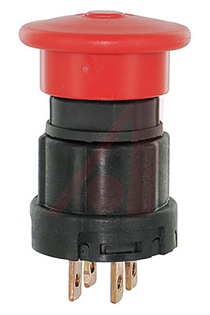 Honeywell 87940 Series Pull Release Emergency Stop Push Button, Panel Mount, 22mm Cutout, 2NO, IP67