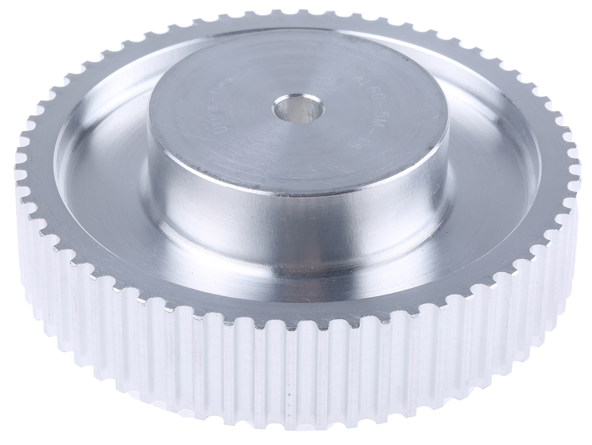 RS PRO Timing Belt Pulley, Aluminium 15mm Belt Width x 5mm Pitch, 60 Tooth