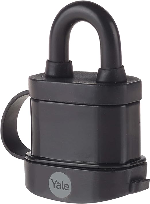 Yale Padlock Weatherproof Steel Padlock, Keyed Alike, 5mm Shackle, 40mm Body