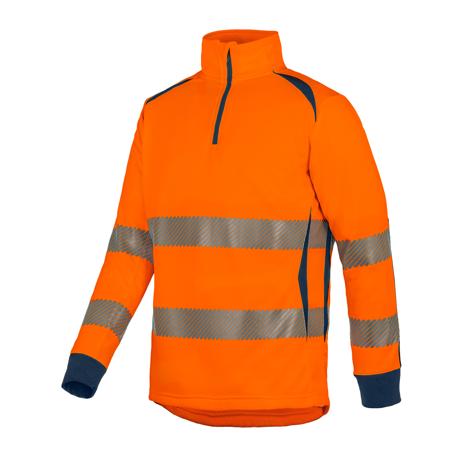 T2S Orange/Navy Unisex Hi Vis Sweatshirt, L