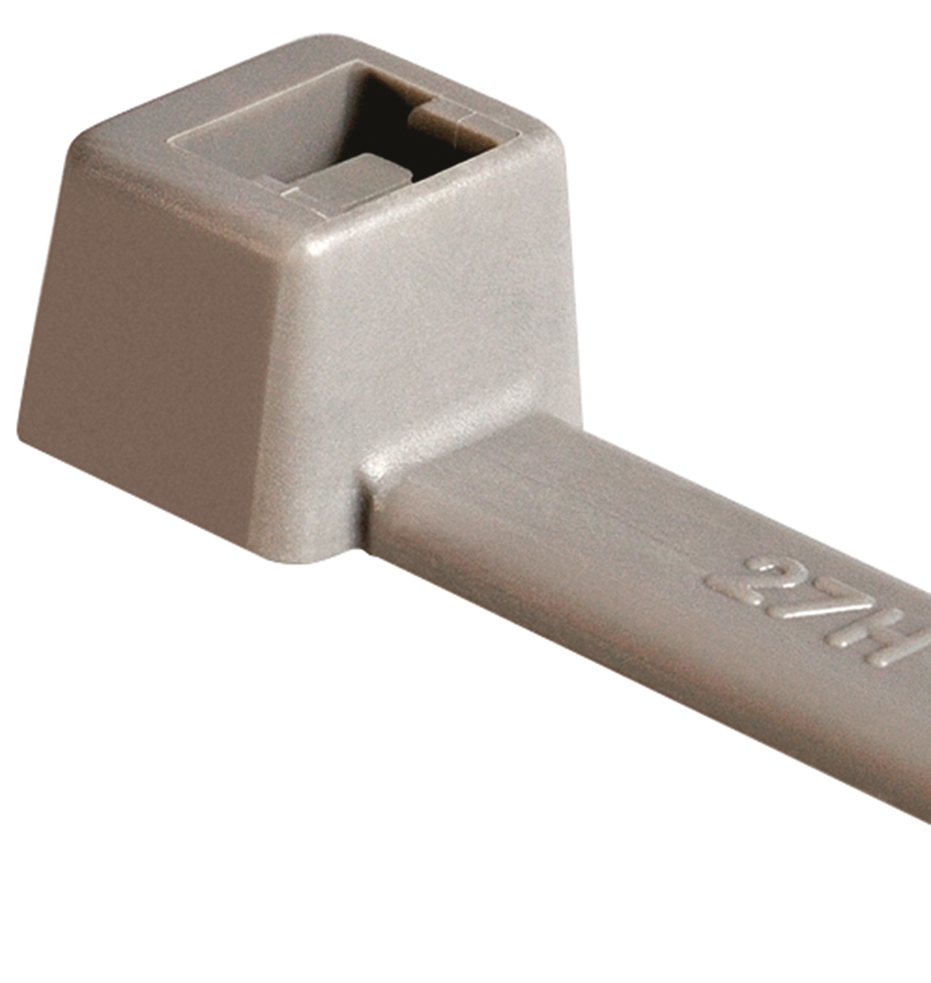 HellermannTyton Cable Tie, 390mm x 7.6 mm, Grey Polyamide, Pk-100