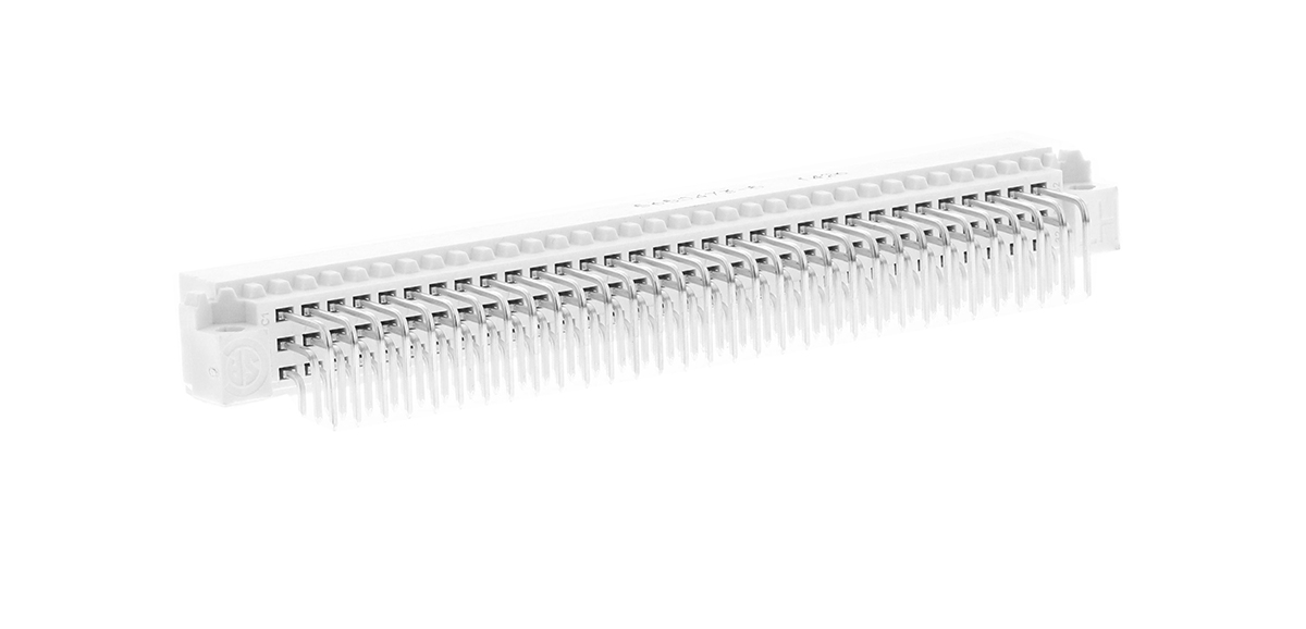 TE Connectivity Eurocard 96 Way 2.54mm Pitch, Type C Class C2, 3 Row, Right Angle DIN 41612 Connector, Plug