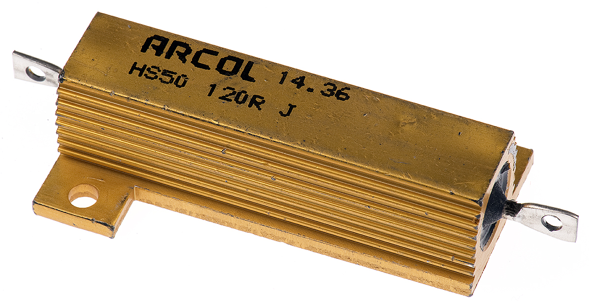 Arcol, 120Ω 50W Wire Wound Chassis Mount Resistor HS50 120R J ±5%