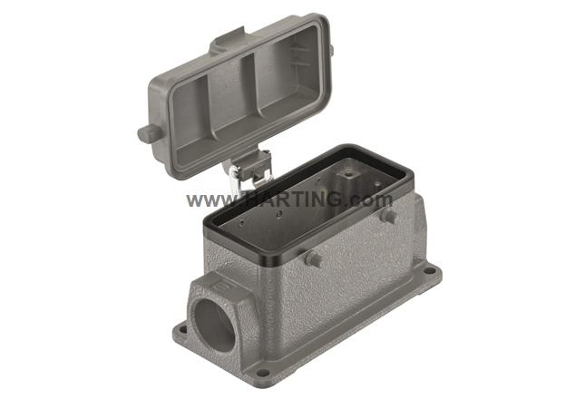 HARTING Han B Heavy Duty Power Connector Housing, M25 x 2 Thread, Side Entry