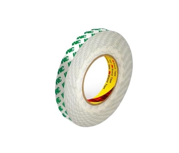 1136712 White Double Sided Tape, 0.038mm Thick, 15.5 N/cm, PVC Backing, 1m x 50m