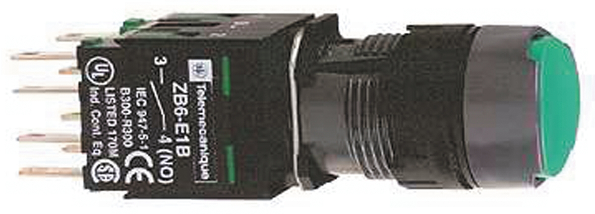 Schneider Electric Harmony XB6 Series Push Button, Panel Mount, 16mm Cutout, IP65