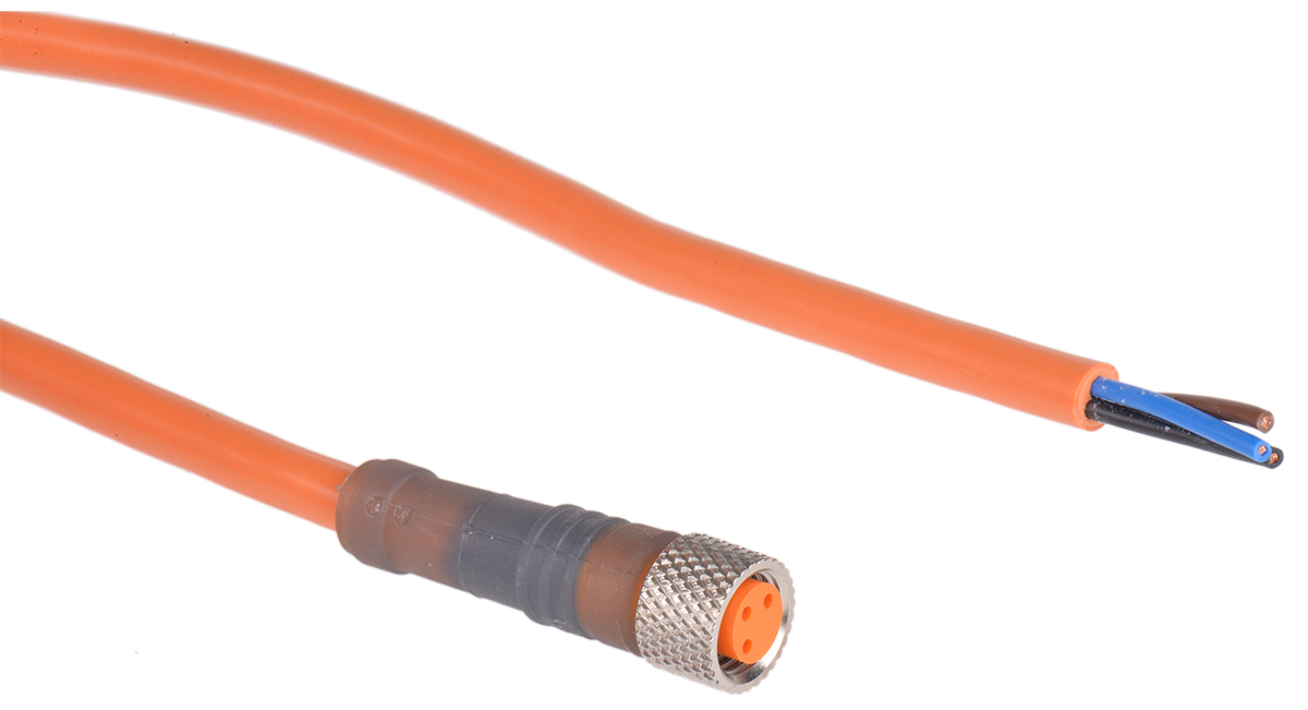 Lumberg Automation Female 3 way M8 to Free End Sensor Actuator Cable, 5 m