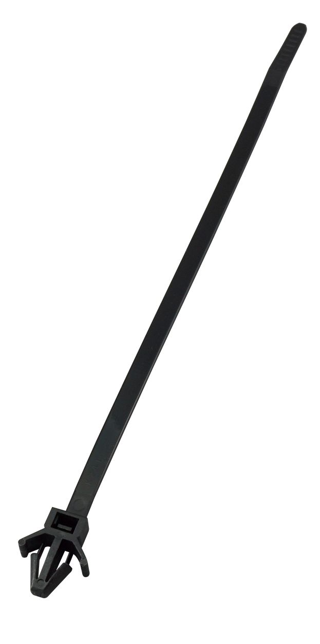 RS PRO Cable Tie, 170mm x 4.8 mm, Black Nylon, Pk-100