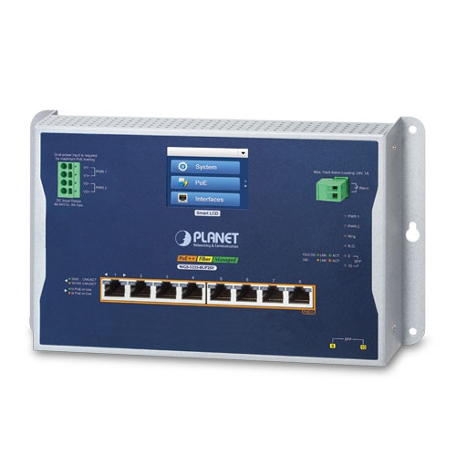 Planet WGS-5225-8UP2SV, Managed Switch 8 Port Network Switch With PoE RJ-45