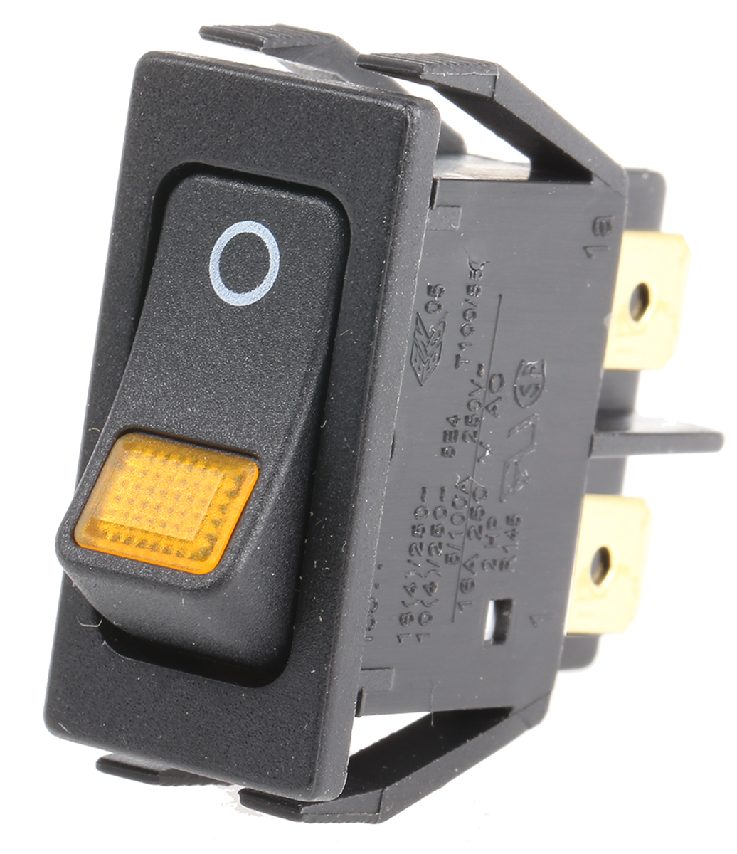Marquardt Illuminated DPST, On-Off Rocker Switch Panel Mount