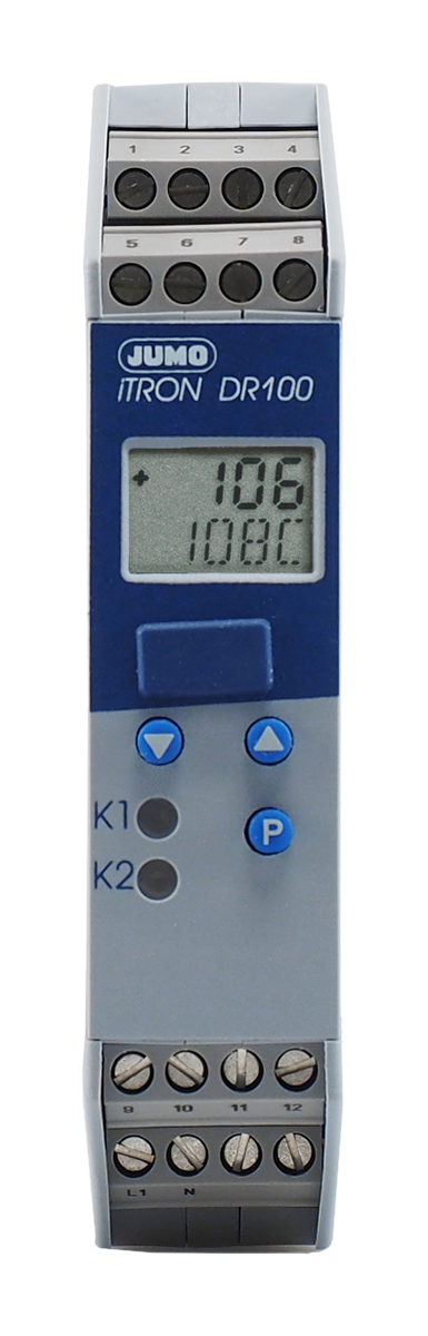Jumo iTRON PID Temperature Controller, 109 x 22.5mm, 2 Output Relay, 20 → 53 V ac/dc Supply Voltage