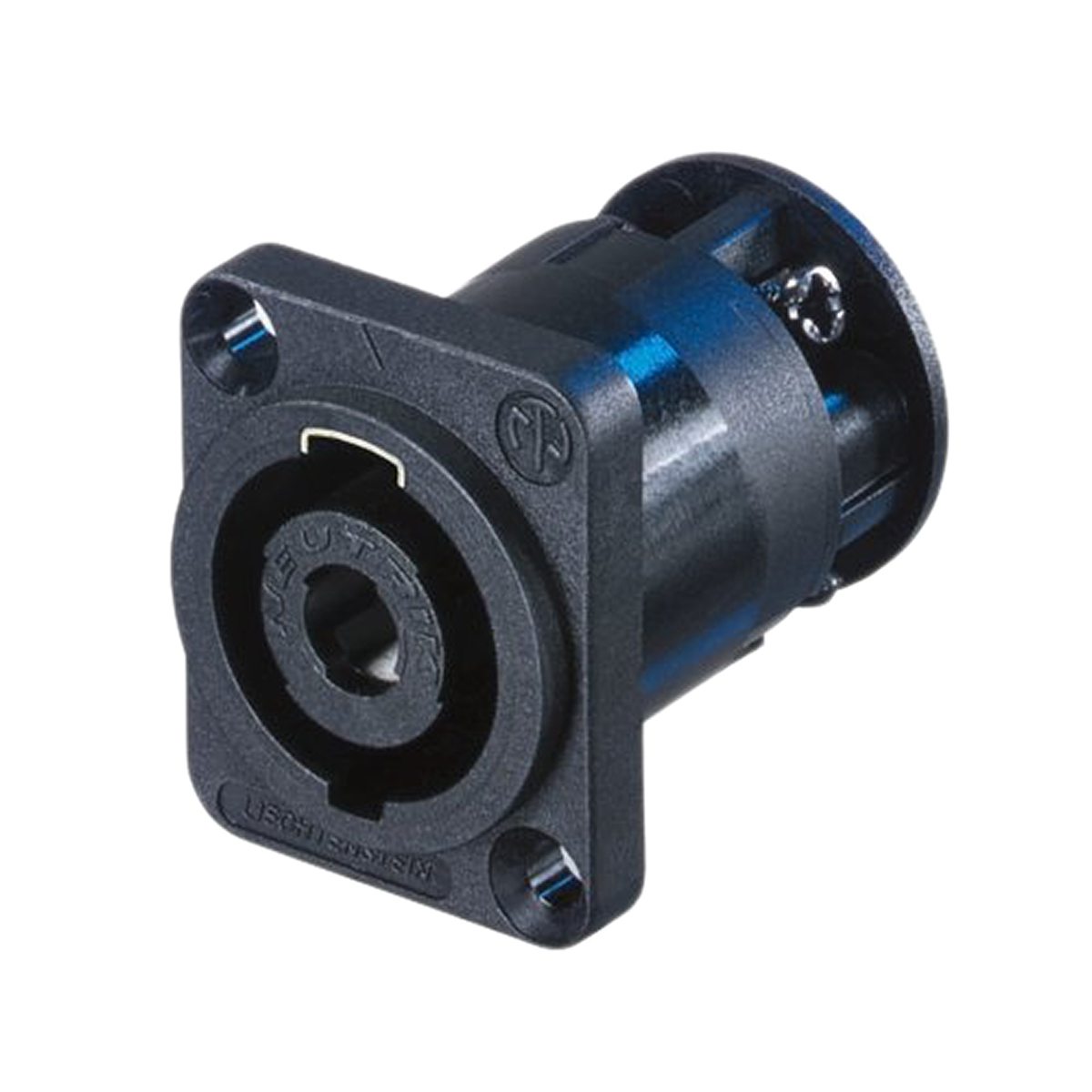 Neutrik RSNL4MP-ST Panel Mount Loudspeaker Connector Plug, 4 Way, 30ABlack, Screw Termination