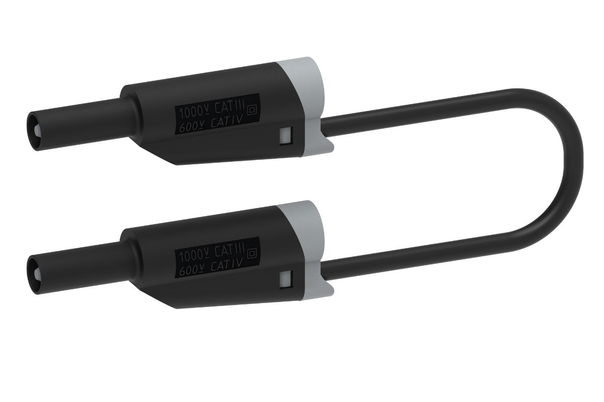 Electro PJP Test lead, 36A, 1kV, Black, 1m Lead Length