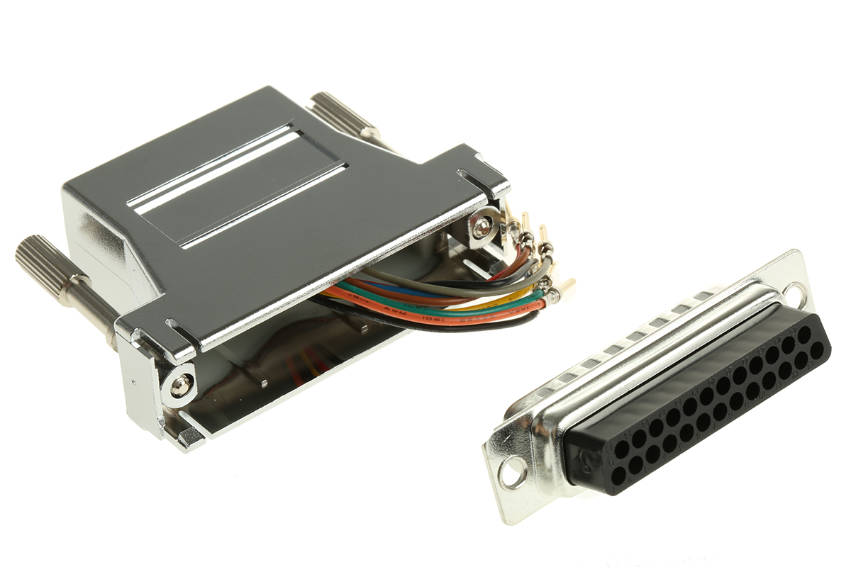 RS PRO D Sub Adapter Male 25 Way D-Sub to Female RJ45