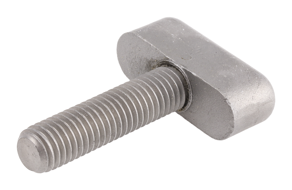 RS PRO Silver Wing Clamping Knob, M10, Threaded Stud