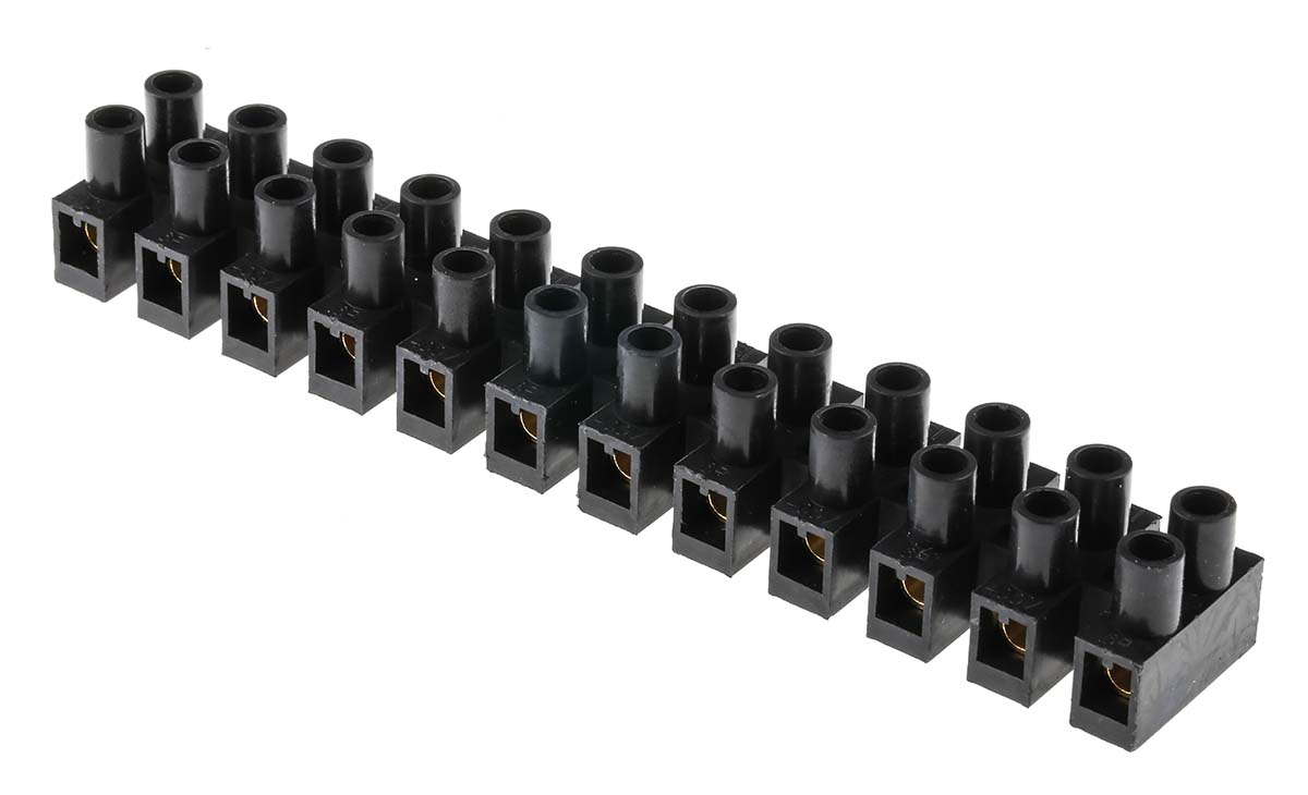 RS PRO Terminal Strip, 12-Way, 32A, 6 mm² Wire, Screw Termination