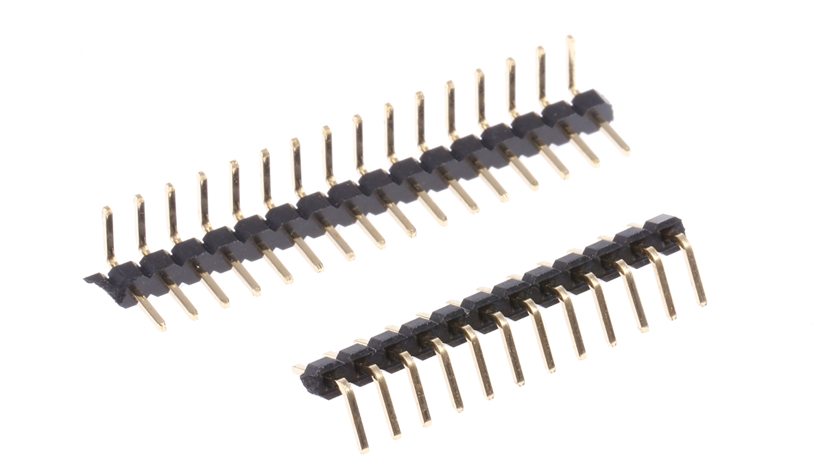 HARWIN M22 Series Right Angle Through Hole Pin Header, 50 Contact(s), 2 mm Pitch, 1 Row, Unshrouded