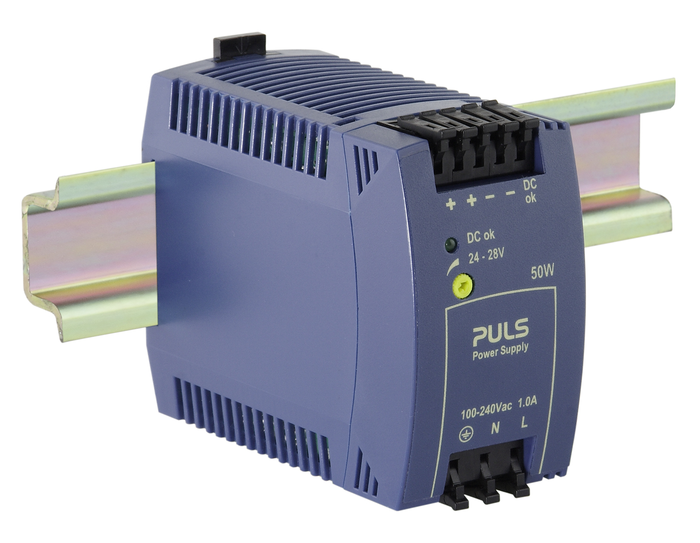 PULS ML50 DIN Rail Power Supply, 240V ac, dc Input, 24V dc Output, 2.1A Output, 50W