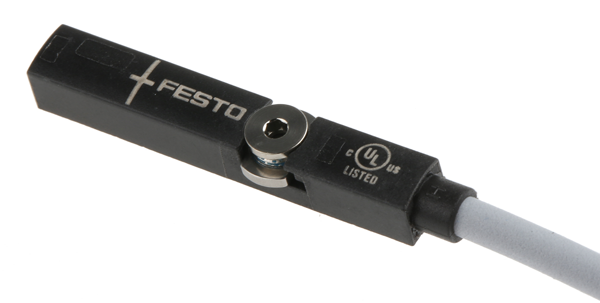 Festo Reed Pneumatic Position Detector, IP65, IP68, 24V dc, NO Operation, SME, with LED indicator, 543862