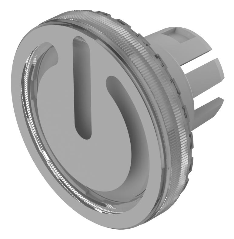 Indicator Lens Flat Style, Clear, 19.7mm diameter