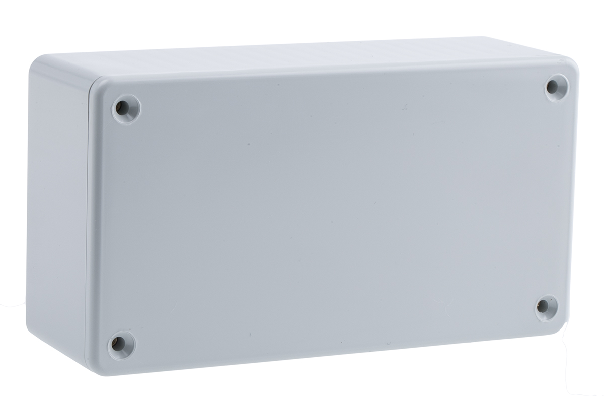 Hammond 1591 Series Grey Flame Retardant ABS Enclosure, IP54, Grey Lid, 120 x 65 x 40mm