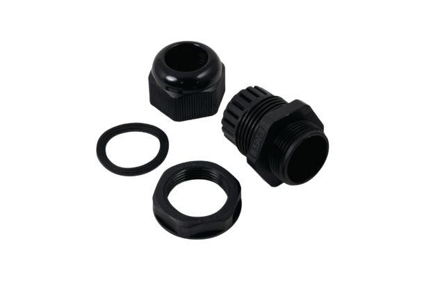 HellermannTyton Connectivity CG Series Black Cable Gland Kit, M25 Thread, 13mm min., 18mm max.