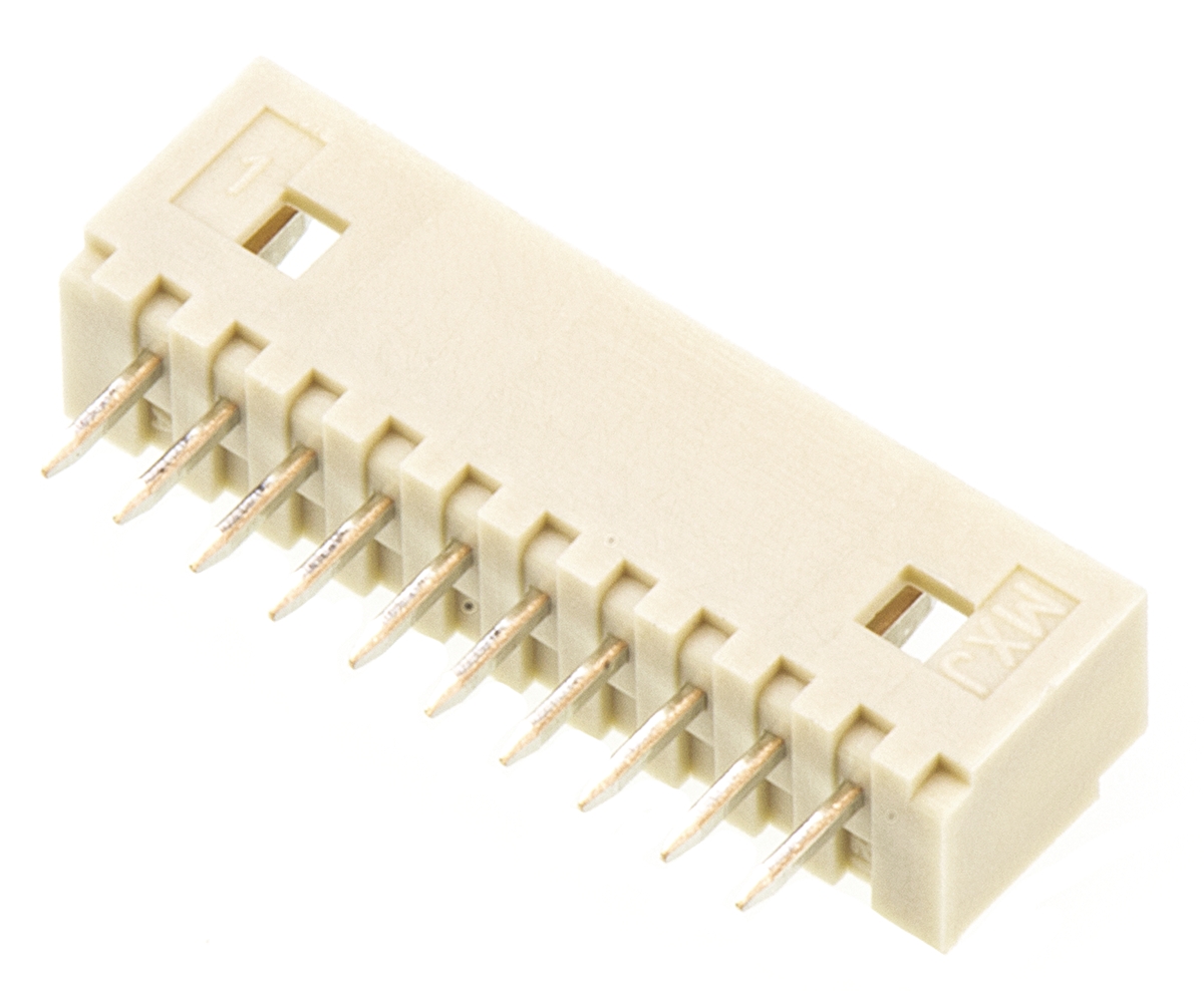 Molex PicoBlade Series Straight Through Hole PCB Header, 10 Contact(s), 1.25 mm Pitch, 1 Row, Shrouded