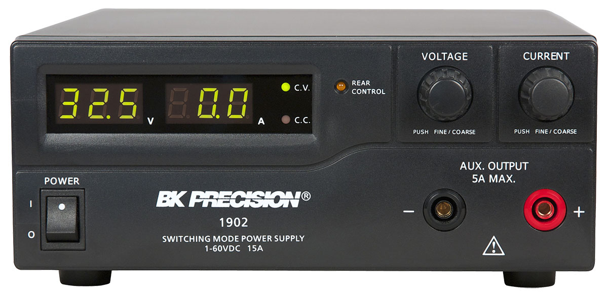 BK Precision 1902B Series Digital Bench Power Supply, 1 → 60V, 0 → 15A, 1-Output, 900W - RS Calibrated