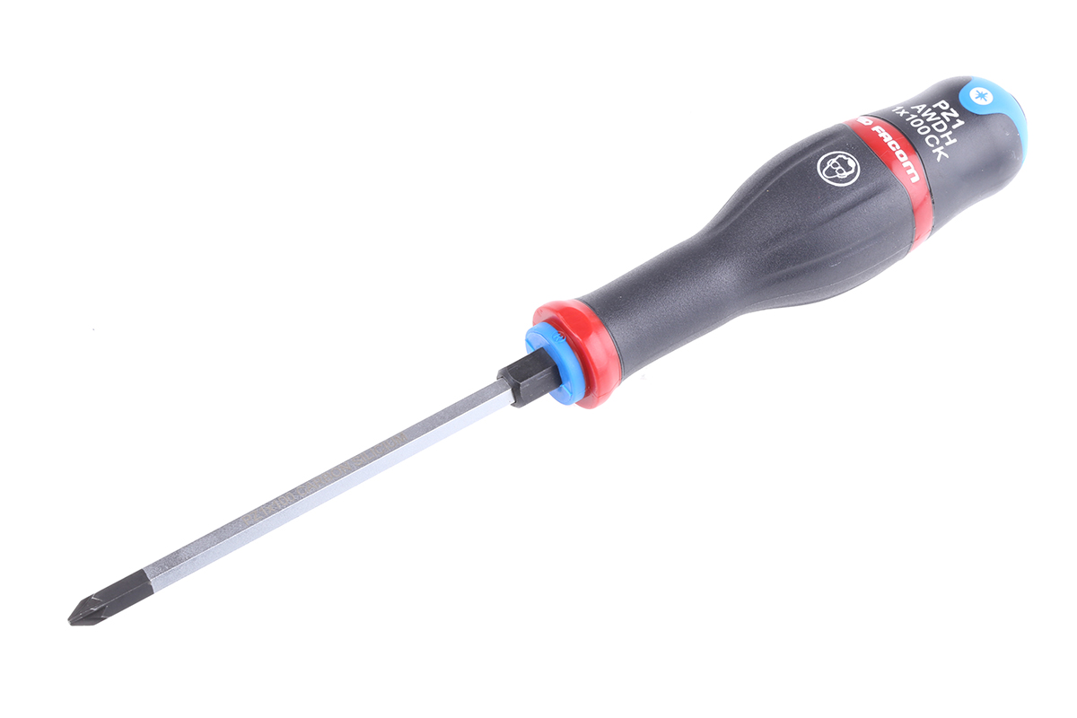 Facom Pozidriv  Screwdriver, PZ1 Tip, 100 mm Blade
