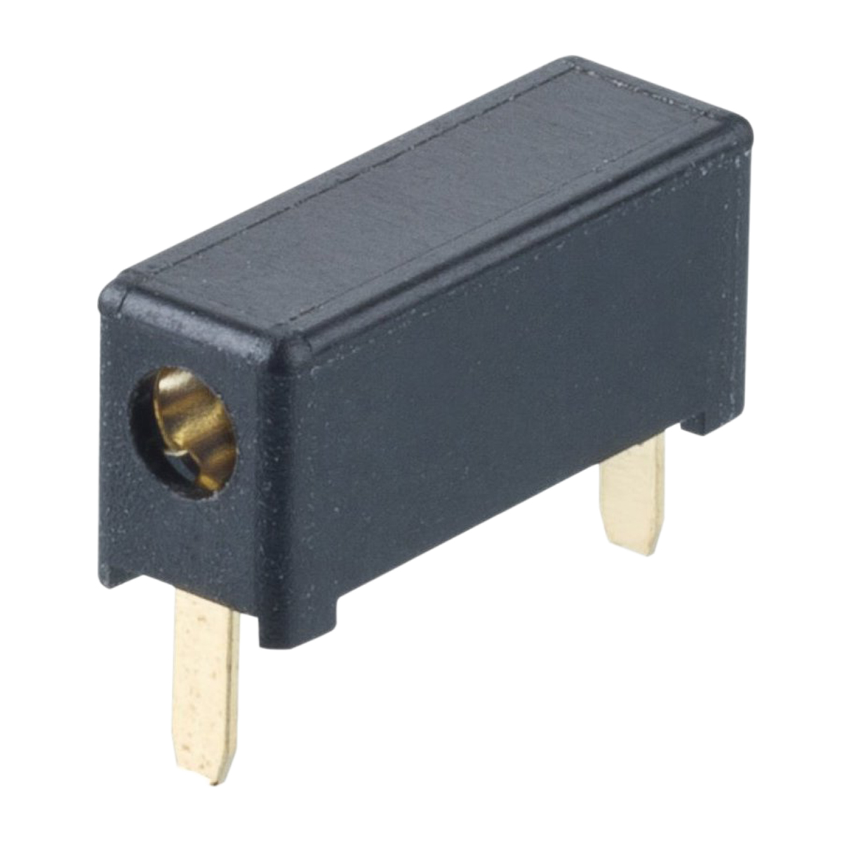 HARWIN Black Female Test Socket, 2mm Connector, Plug In, Solder Termination, 5A, 1500V ac/dc, Gold Plating