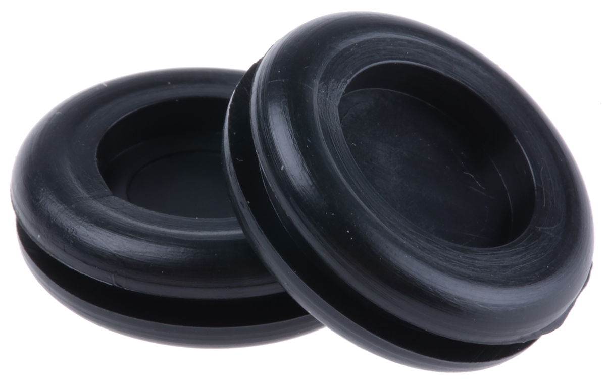 Essentra DG Black PVC 16mm Cable Grommet for Maximum of 11mm Cable Dia. DG-19426