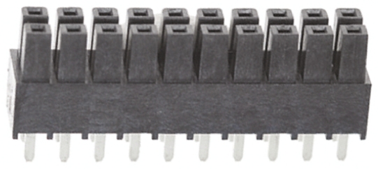 Samtec IPS1 Series Straight Through Hole Mount PCB Socket, 20-Contact, 2-Row, 2.54mm Pitch, Through Hole Termination