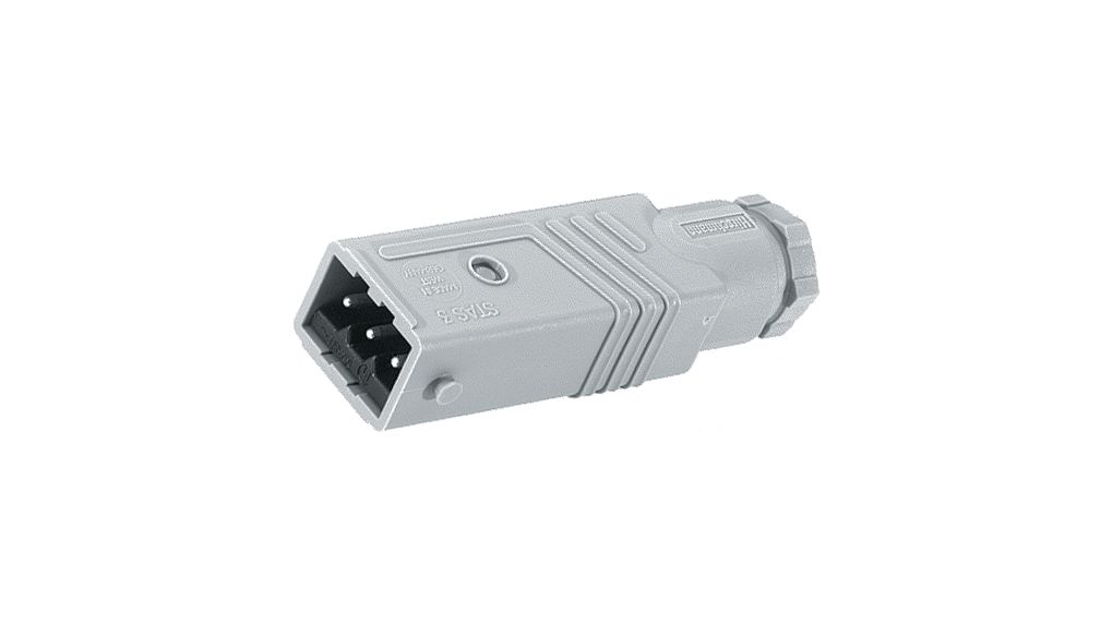 Hirschmann, ST IP54 Grey Cable Mount 5 + PE Industrial Power Plug, Rated At 10A, 250 V