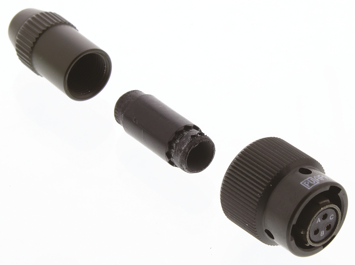Amphenol Limited, 62GB 3 Way Cable Mount MIL Spec Circular Connector Plug, Socket Contacts,Shell Size 8, Bayonet