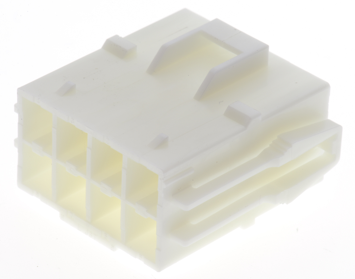 JST, VL Female Connector Housing, 6.2mm Pitch, 8 Way, 2 Row